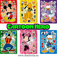 Набір наклейок Cartoon Hero Set 6 аркушів