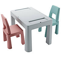 Комплект дитячих меблів Tega Baby Teggi Multifun сірий/ рожевий синій