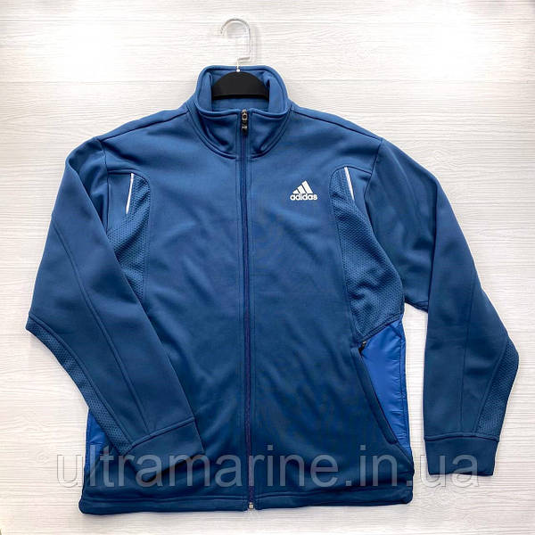 YA−MAN STA-209L BLUE Мужская спортивная кофта мастерка на змейке Adidas теплая на
