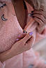 Жіноча піжама-комбінезон кучерями з кишенею на попі пожах, розмір L Рожевий з овечками, фото 2