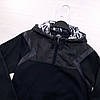 Чоловіча спортивна кофта на блискавці Adidas тепла на флісі М-ХХL (Адідас) чорна з капюшоном, фото 5