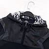 Чоловіча спортивна кофта на блискавці Adidas тепла на флісі М-ХХL (Адідас) чорна з капюшоном, фото 6