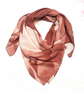 Хустка жіноча вовняна середнього розміру Шері персик