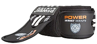 Кистевые бинты для пауэрлифтинга и бодибилдинга Power System Wrist Wraps PS-3500 Grey/Black бинты на