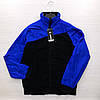 Чоловіча спортивна кофта флісова на блискавці Adidas тепла М-ХХL (Адідас) чорний з синім, фото 4