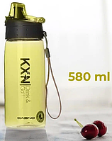Бутылка спортивная для воды 580 мл пластиковая CASNO KXN-1179 зеленая с ремешком для переноски лучшая цена с