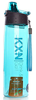 Бутылка для воды портивная 780 мл пластиковая CASNO KXN-1180 голубая с ремешком для переноски лучшая цена с