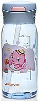 Бутылка десткая для воды 400 мл пластиковая CASNO KXN-1195 Бирюзовая (дельфин) с трубочкой лучшая цена с