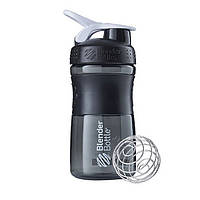Спортивная бутылка-шейкер BlenderBottle SportMixer 20oz/590ml Black/White (ORIGINAL) лучшая цена с быстрой