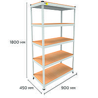 Тор! Металлический стеллаж MRL-1800 ( 900x450) белый