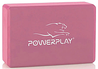 Блок опорный для йоги и фитнеса 7,6x15,2x22,9 см PowerPlay 4006 Yoga Brick розовый для дома и спортзала лучшая