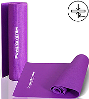 Коврик спортивный для йоги и фитнеса 173x61x0.6 см Power System PS-4014 Fitness-Yoga Mat Purple