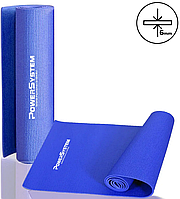 Коврик спортивный 173x61x0.6 см для йоги и фитнеса Power System PS-4014 Fitness-Yoga Mat Blue