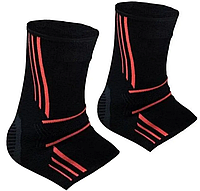 Спортивные бандажи на голеностоп эластичные р. XL 2 шт. Power System Ankle Support Evo Black бинты на