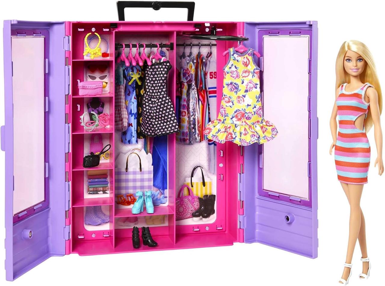 Ігровий набір Барбі Модна Шафа гардероб з одягом взуттям лялькою Barbie Fashionistas Ultimate Closet HJL66