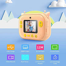 Дитячий цифровий міні фотоапарат Unicorn з миттєвим друком Підтримка microSD, фото 6