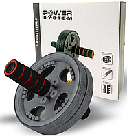 Колесо - ролик для преса гимнастический Power System PS-4042 Dual-Core Ab Wheel Grey/Black нагрузка до 120