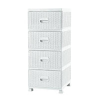 Комод VIOLET HOUSE 0357 Роттанг WHITE 38*45*90 см (0357 Роттанг WHITE 38*45*90 см)