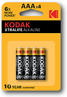 Батарейка KODAK XTRALIFE LR03 1x4 шт. блистер