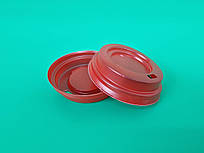 Кришка на склянку паперовий Ф72 (гар) червона Харків (на 180 гофра (Харків)) (100 шт.)