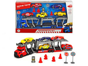 Ігровий набір Dickie Toys Автотранспортер із 5 металевими машинками (3745012)