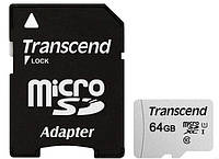 Карта памяти TRANSCEND microSDXC 300S 64GB UHS-I U1 + Адаптер