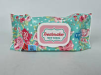 Волога серветка 120 шт. "FreshMaker" c клапаном (1 пачка)