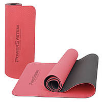 Коврик для йоги и фитнеса Power System PS-4060 TPE Yoga Mat Premium Red (183х61х0.6) D_2070