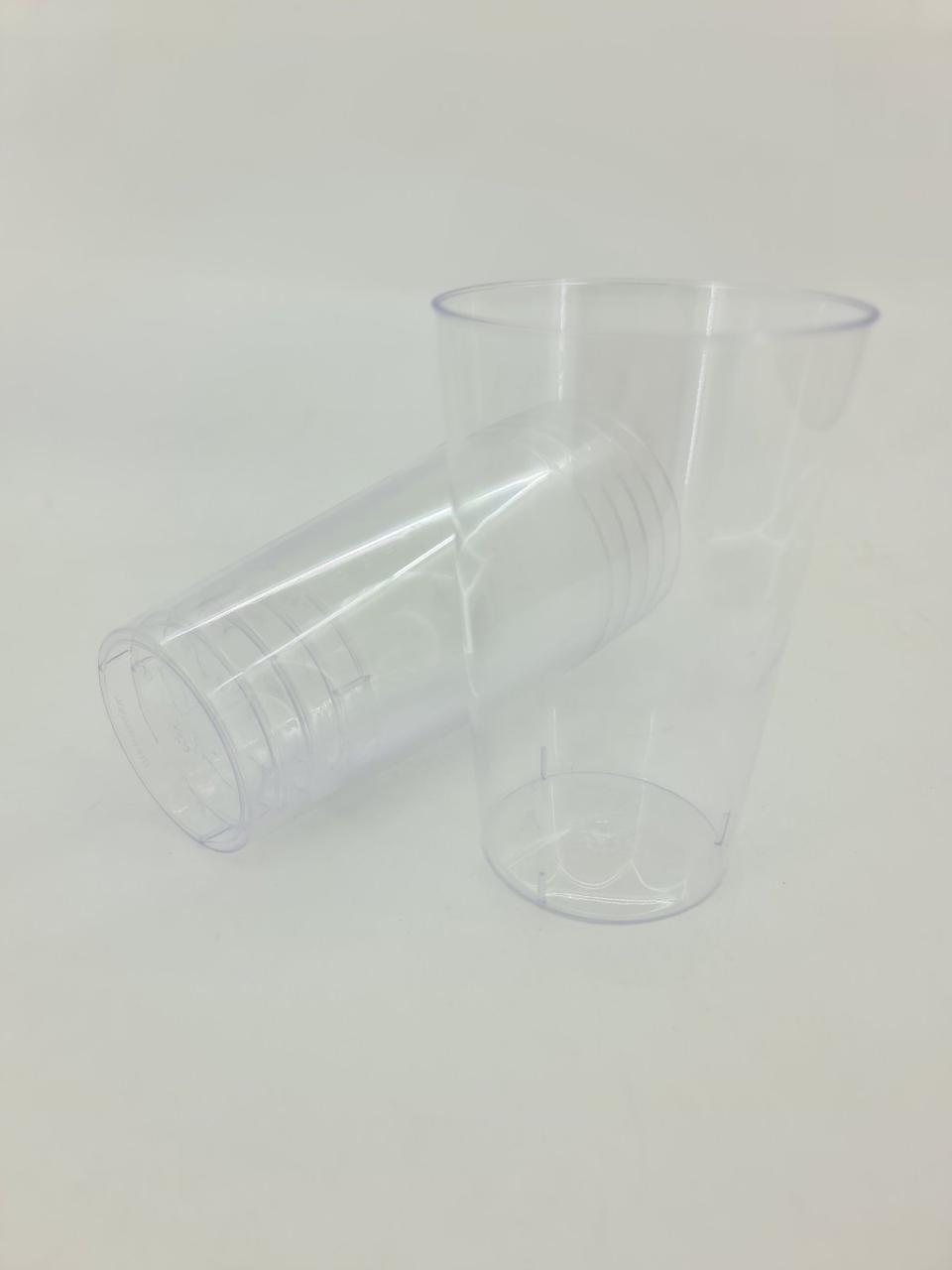 Одноразовый стакан стеклопластиковый плотный прозрачный (300мл), 20шт/пач - фото 3 - id-p977886677