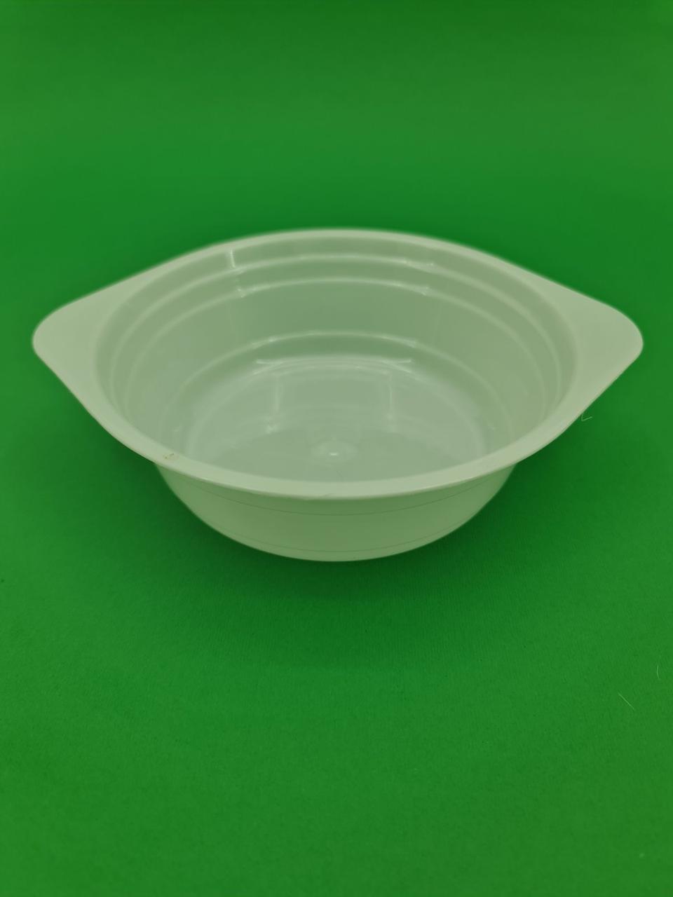 Тарелка одноразовая стеклоподобная диаметр 500 мл белая (10 шт) - фото 2 - id-p992393153