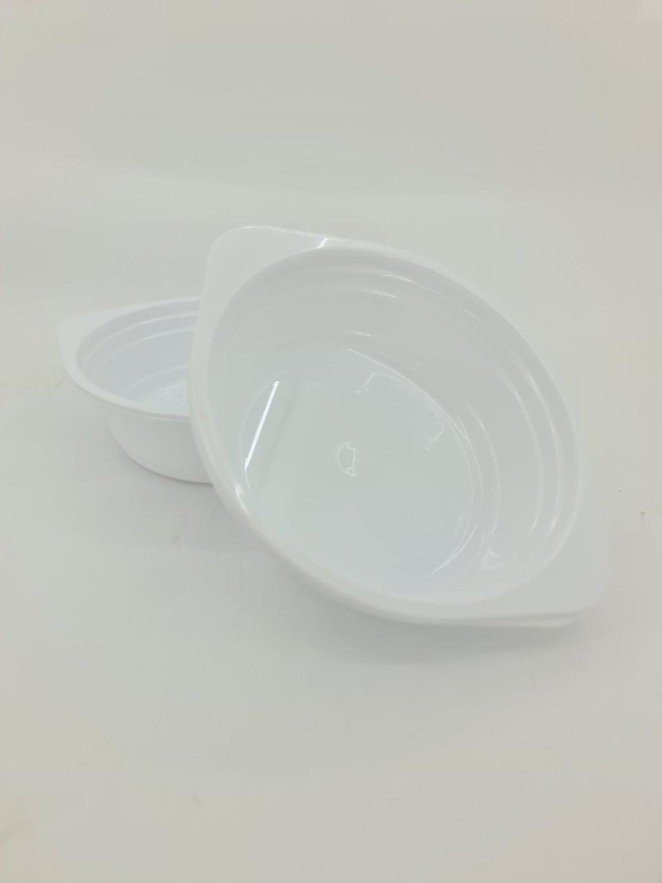Тарелка одноразовая стеклоподобная диаметр 500 мл белая (10 шт) - фото 4 - id-p992393153