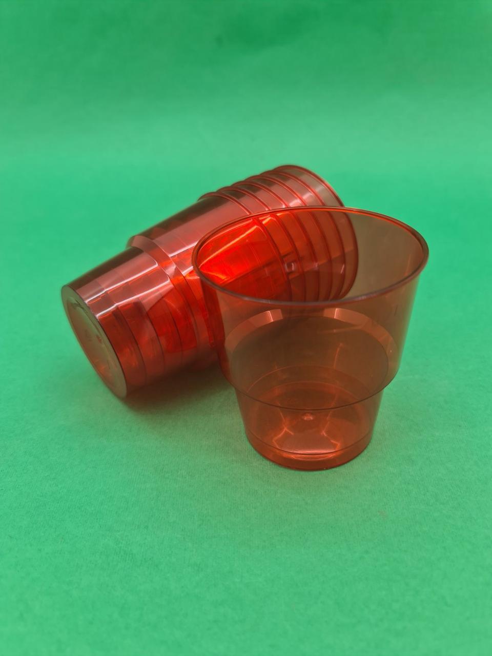 Одноразовый стакан стеклопластиковый красный, 200 мл, 25 шт/пач - фото 1 - id-p568082664