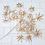 Гілка велика з листям клен — ЗОЛОТА 90 см, фото 2