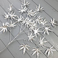 Гілка велика з листям клен — СРІБЛО 90 см