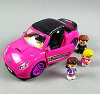 Машинка для куклы розовая К016 с откидным верхом