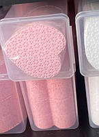 Салфетки для снятия липкого слоя с гелевых ногтей с перфорацией цвет розовый в боксе 300 шт
