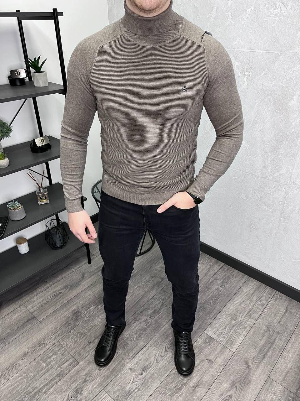Чоловічий гольф Calvin Klein H4056 бежевий, фото 1