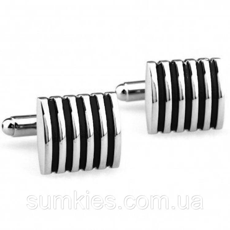 Запонки з Чорними смужками ZPH-1053, фото 1