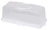 Контейнер пластиковый VIOLET HOUSE 0037 WHITE прямоугольный для кексов с крышкой (белый)