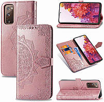 Чохол Vintage для Samsung Galaxy S20 FE / G780 книжка шкіра PU з візитницею рожевий