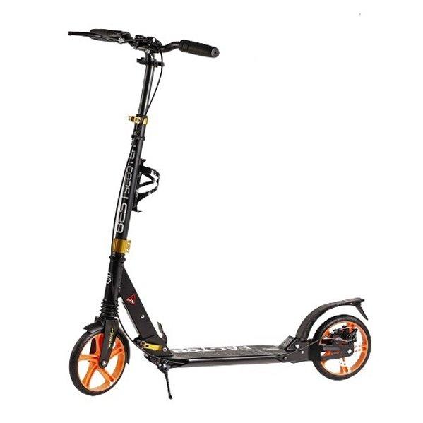Міський двоколісний алюмінієвий самокат з дисковим гальмом Best Scooter FACTOR Чорний 2022
