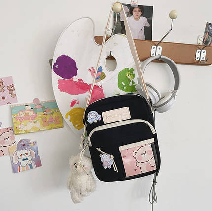 Сумка-шопер Ведмедик Чорний, фото 1