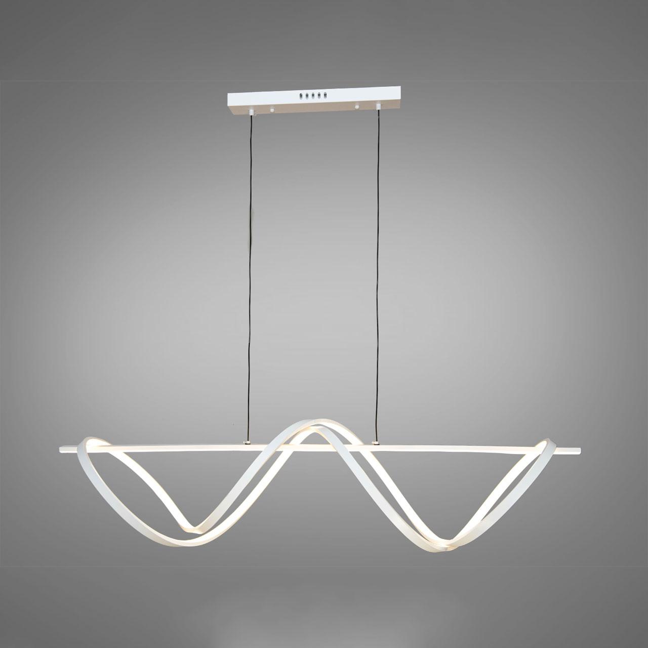 Сучасна світлодіодна підвісна люстра 84 Вт колір каркасу білий D-3374-120WH, фото 1