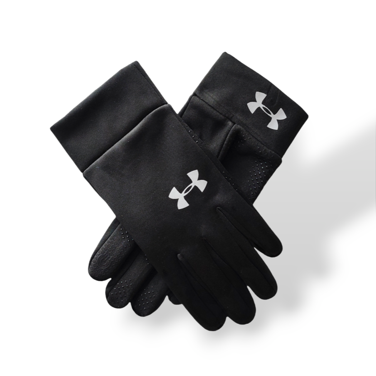 Спортивные мужские сенсорные термоперчатки черного цвета L-XL - фото 4 - id-p2023700587