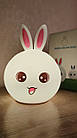 Дитячий силіконовий нічник  Зайка Rabbit Soft Touch, фото 6