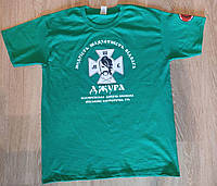 Зеленая патриотическая футболка (мин. зак. от 10 шт)