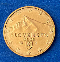 Монета Словении 2 евроцента 2010-20 гг.