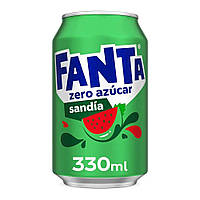 Fanta Watermelon, (Sandia, арбуз), 330 мл, Испания