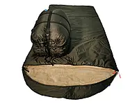 Тактический спальный мешок на экомеху (до -25) спальник туристический для похода, для холодной погоды!