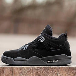 Зимові кросівки Air Jordan 4 Retro Black Cat Winter Хутро